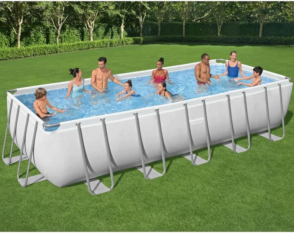 Каркасний басейн Bestway 5612B (640x274x132 см) пісочний насос-фільтр, сходи, тент