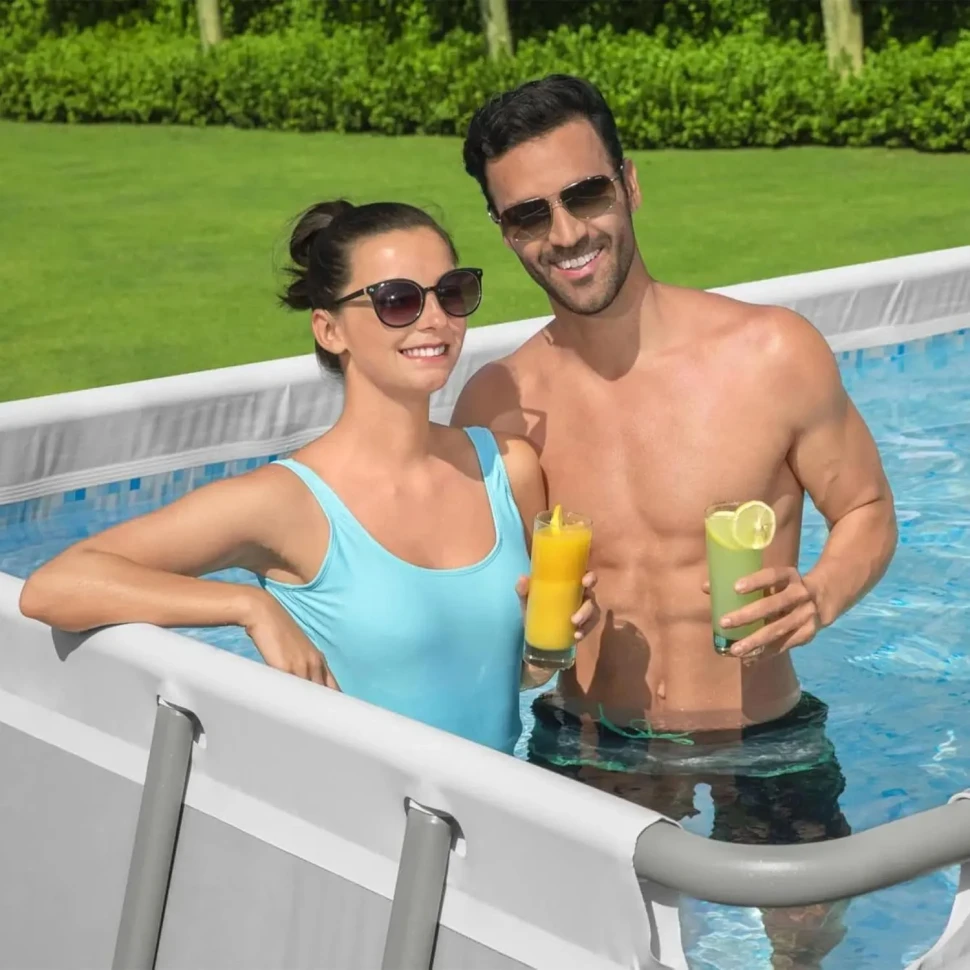 Каркасний басейн Bestway 5612B (640x274x132 см) пісочний насос-фільтр, сходи, тент