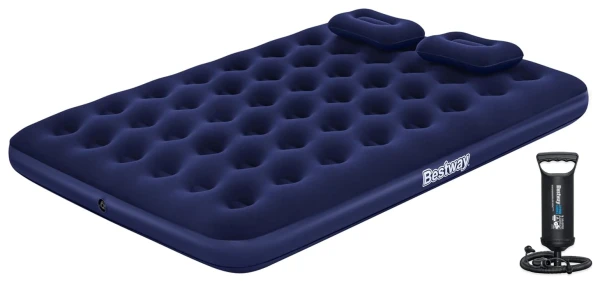 Надувний матрац Bestway 67374 (203x152x22) з насосом та 2 подушками.