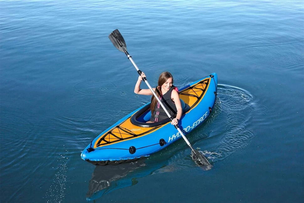 Каяк надувний Bestway 65115 Cove Champion X1 (275x81 см) весло, насос