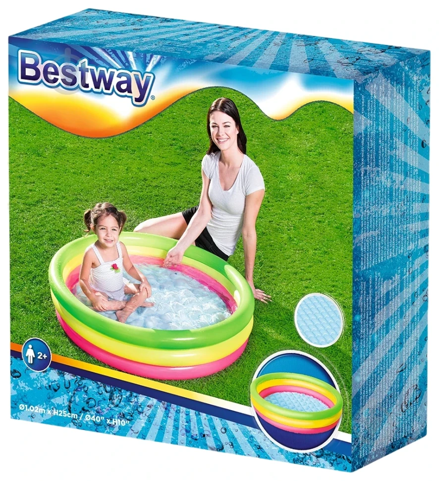 Надувной детский бассейн Bestway 51104 (102x25 см)
