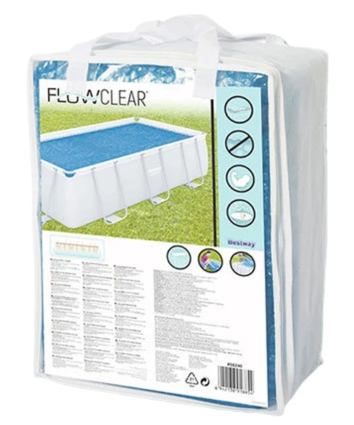 Тент теплосберегающий для бассейна Bestway 58240 (380x180 см, прямоугольный) Solar Cover