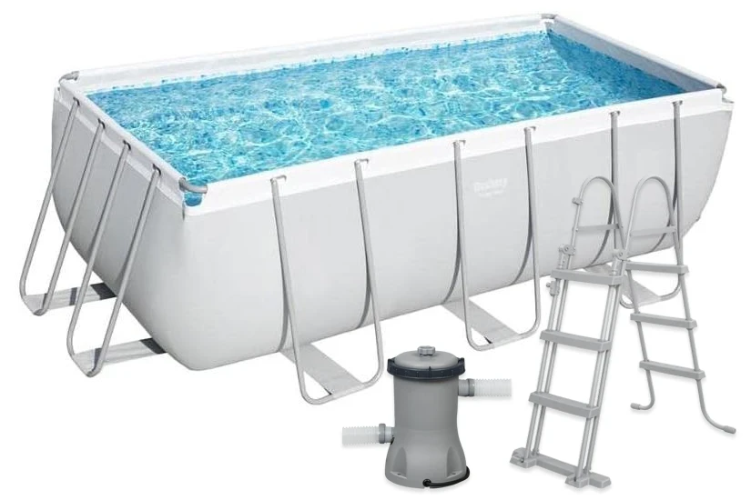 Каркасний басейн Bestway 56456 (412x201x122 см) насос-фільтр, драбина
