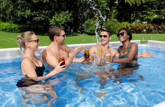 Каркасний басейн Bestway 56456 (412x201x122 см) насос-фільтр, драбина