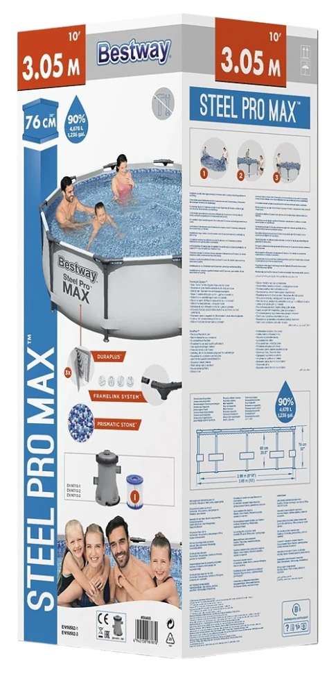 Каркасний басейн Bestway 56408 (305x76 см) насос-фільтр