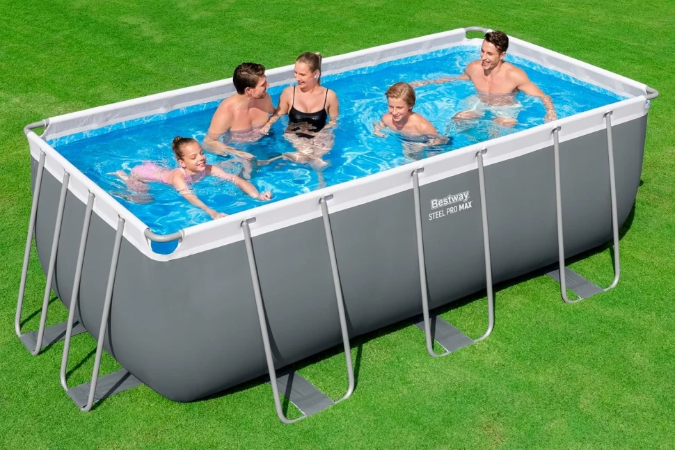 Каркасний басейн Bestway 56457 (412x201x122 см) пісочний насос-фільтр, драбина