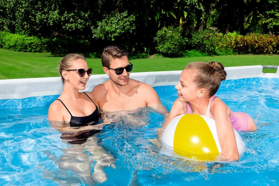 Каркасний басейн Bestway 56457 (412x201x122 см) пісочний насос-фільтр, драбина