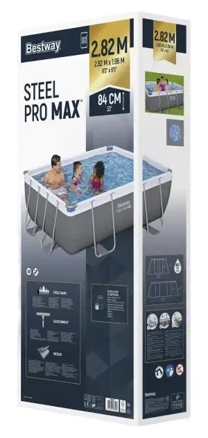 Каркасний басейн Bestway 56629 (282x196x84 см) насос-фільтр