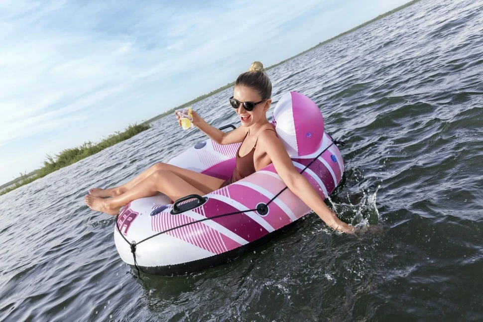 Надувне коло-крісло Bestway 43953 Rapid Rider (Ø122x48,5 см) з сіткою