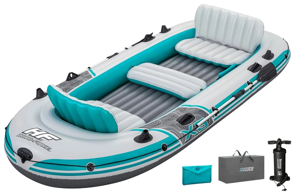 Човен надувний Bestway 65159 Adventure Elite X5 (364x166 см) весла, насос