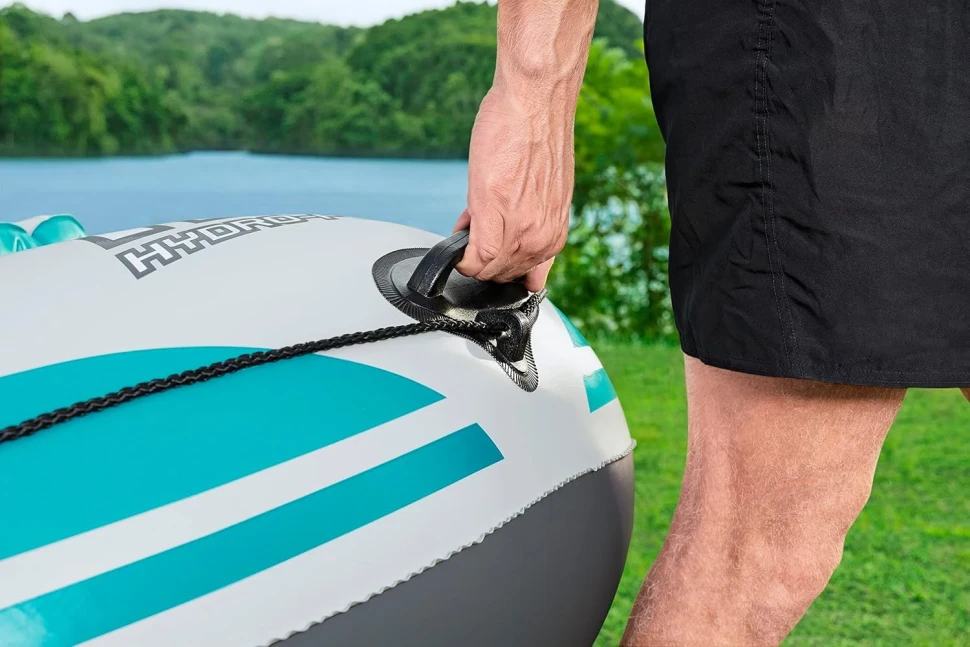 Човен надувний Bestway 65159 Adventure Elite X5 (364x166 см) весла, насос