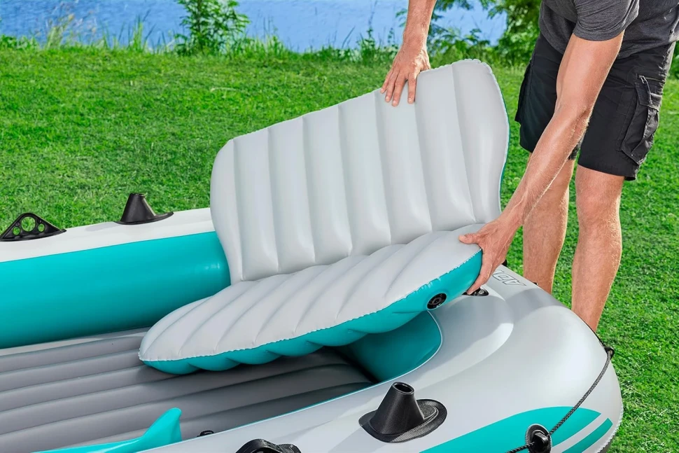 Човен надувний Bestway 65159 Adventure Elite X5 (364x166 см) весла, насос