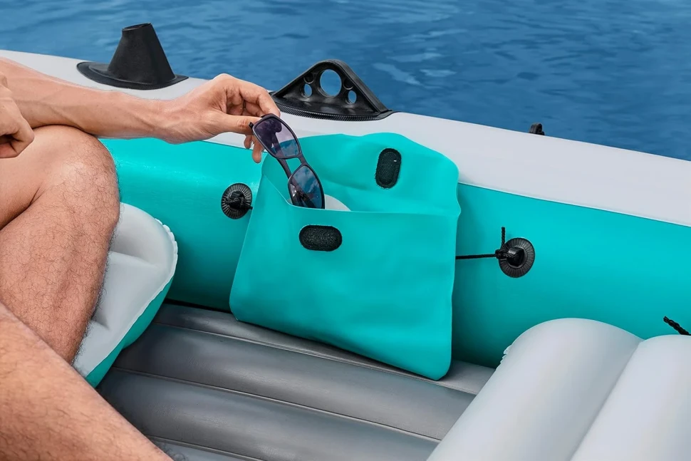 Човен надувний Bestway 65159 Adventure Elite X5 (364x166 см) весла, насос