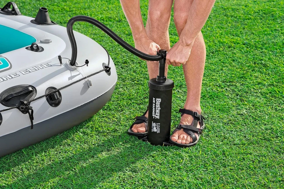 Човен надувний Bestway 65159 Adventure Elite X5 (364x166 см) весла, насос